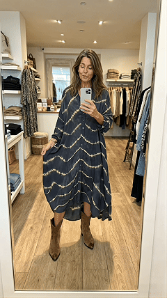 Women's Elegant Bohemian-Style Striped Maxi Dress