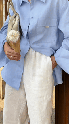 Women's Elegant & Versatile Blue Commuter Shirt with Pockets