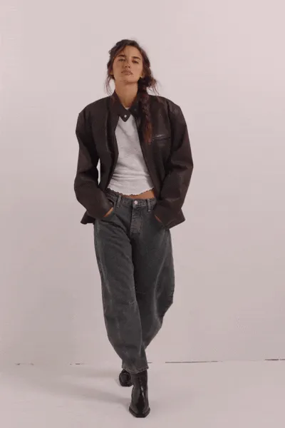 Retro banana-shaped harem jeans for women loose-fitting slimming casual dad-style carrot-leg trousers