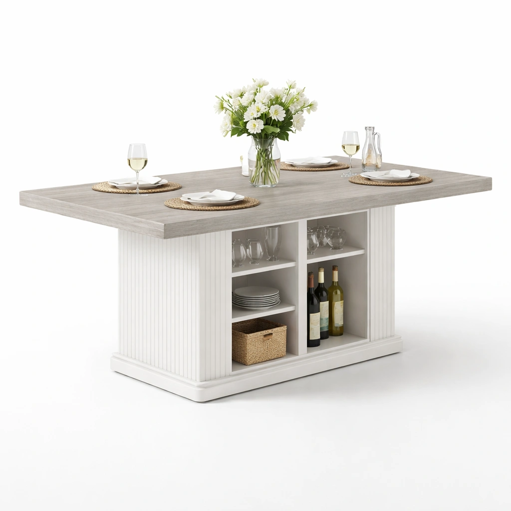 Esstisch Weiss mit Stauraum Modern-norluxia