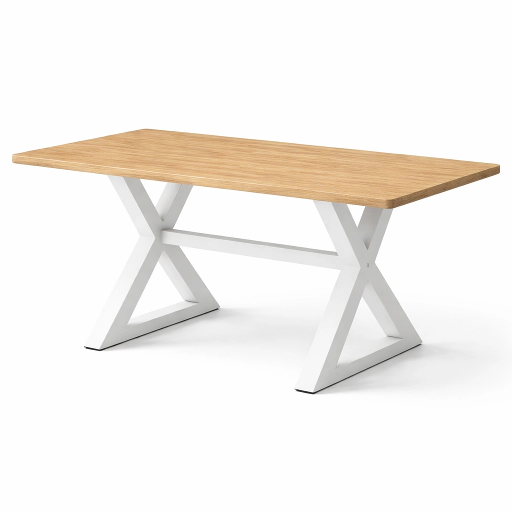 Esstisch Holz Natur Modern X Gestell-norluxia