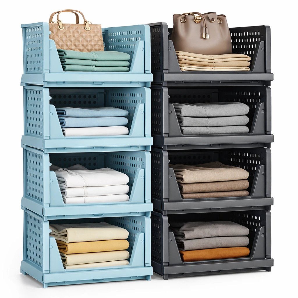 Aufbewahrungsbox Set Kunststoff Blau Grau-lumvario