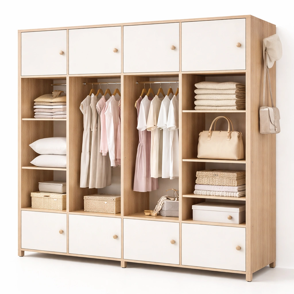 Moderner Empfangstresen Hellgruen Holz Minimalistisch-lumvario