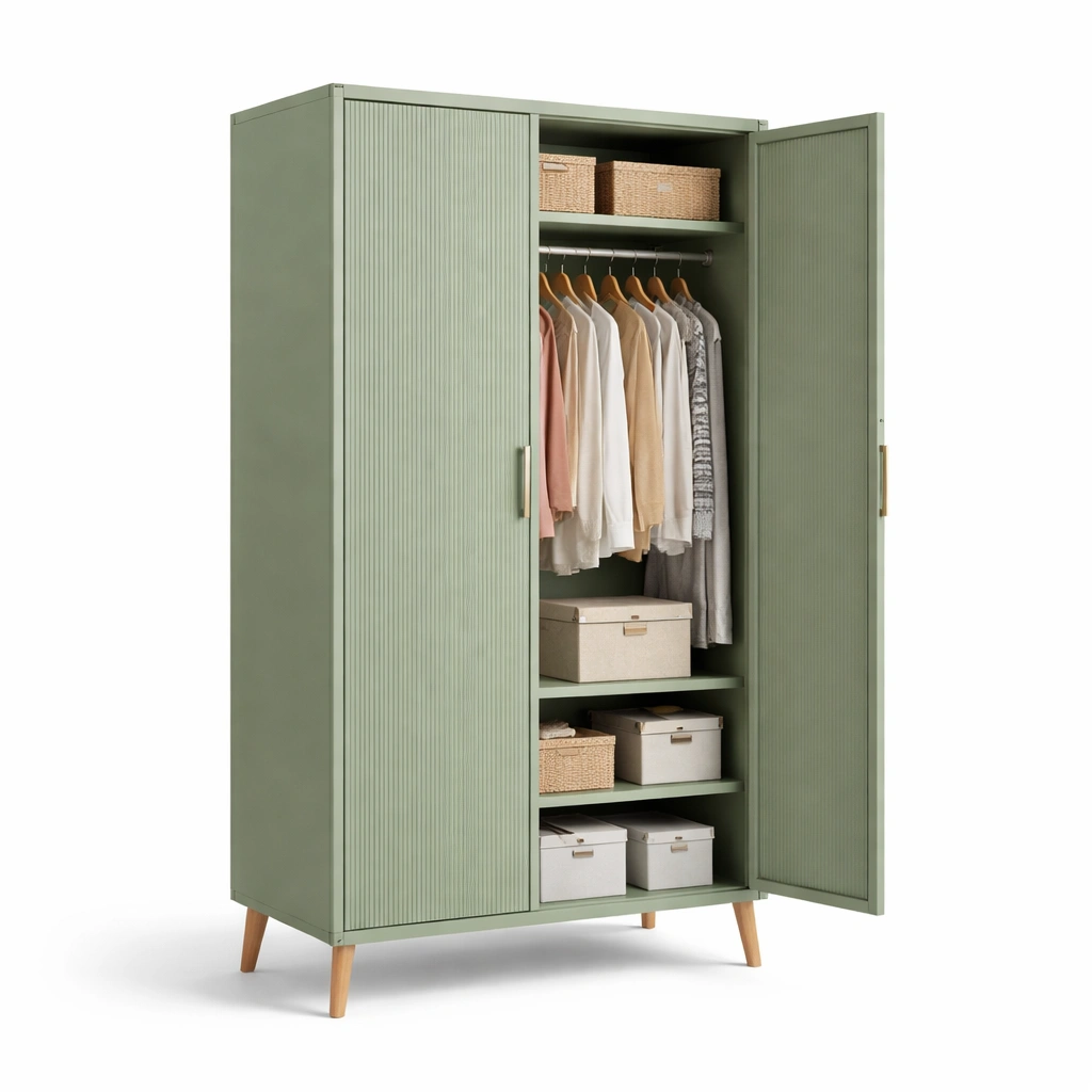 Kleiderschrank mit Tueren und Stauraum-aethonliving