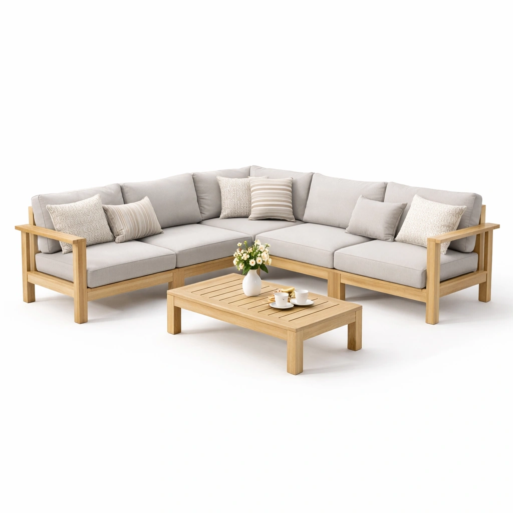 Ecksofa mit Holzgestell-aethonliving