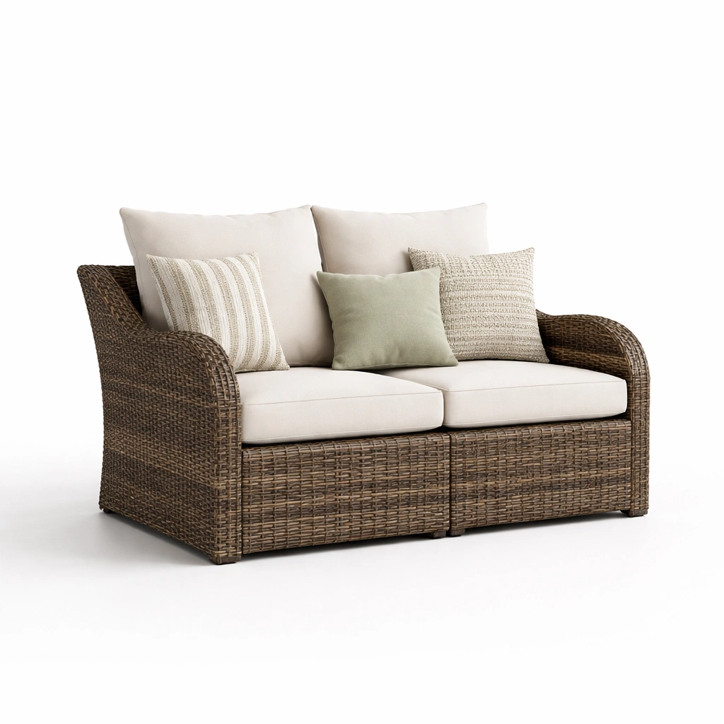 Zweisitzer Rattan Sofa-aethonliving