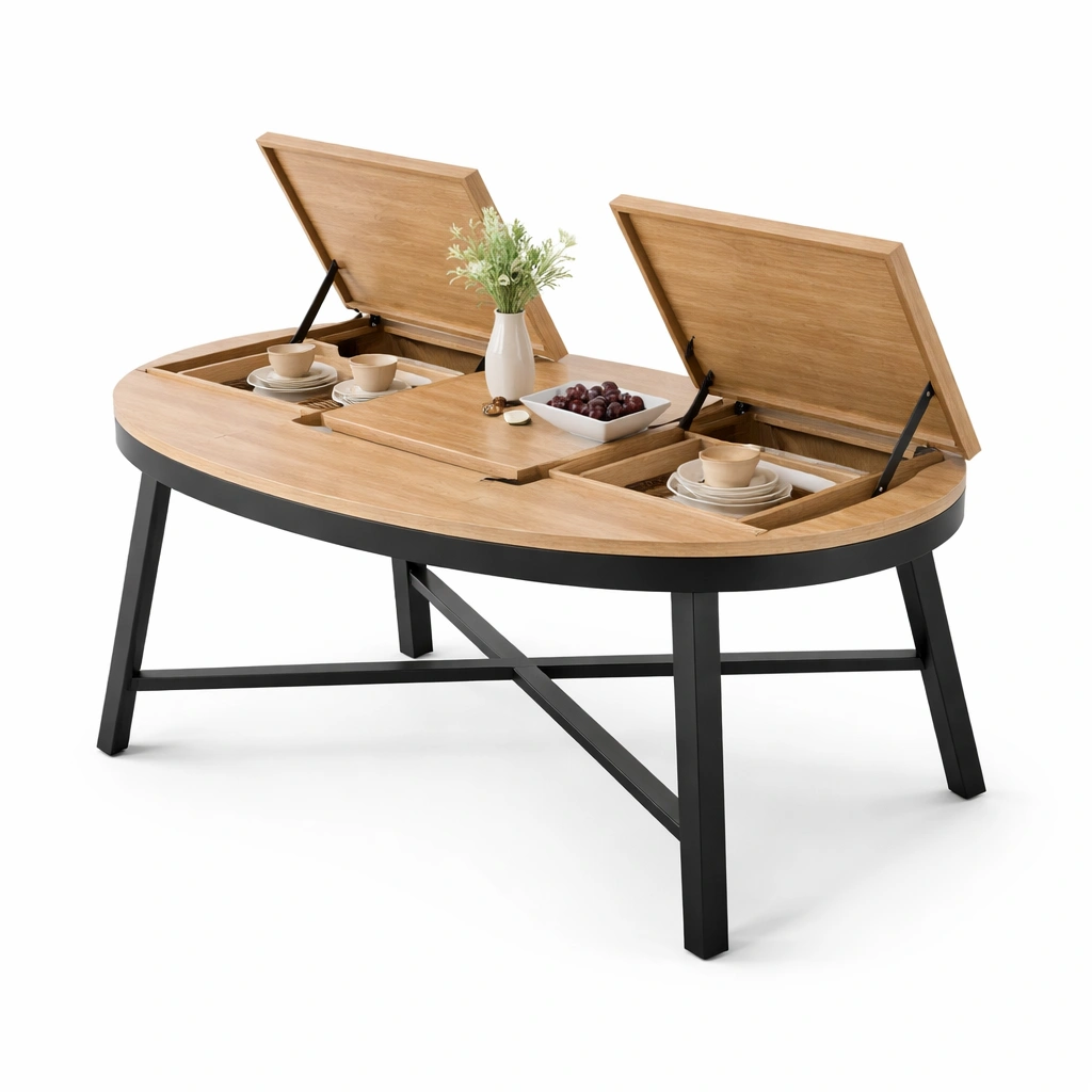 Couchtisch mit Stauraum und Klappfunktion-aethonliving