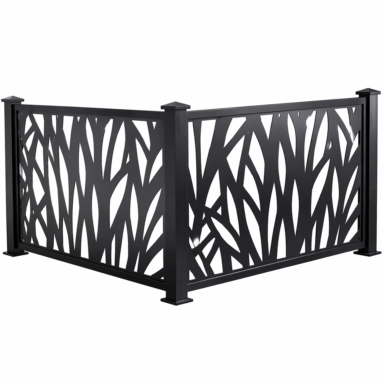 Moderner Sichtschutzzaun aus Metall mit Muster stabil wetterfest fuer Garten Terrasse langlebig dekorativ robust fuer Privatsphaere und stilvolle Gestaltung geeignet-elvareno