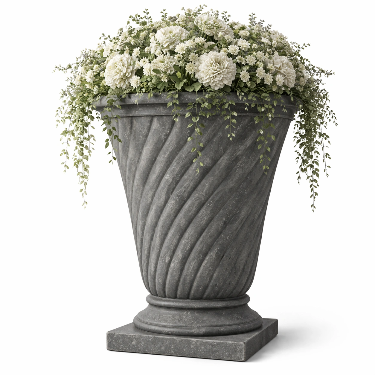 Pflanzkuebel gross rund modern mit Struktur stabil wetterfest fuer Garten Terrasse Balkon langlebig dekorativ fuer Blumen und Pflanzen vielseitig einsetzbar geeignet-avelnario