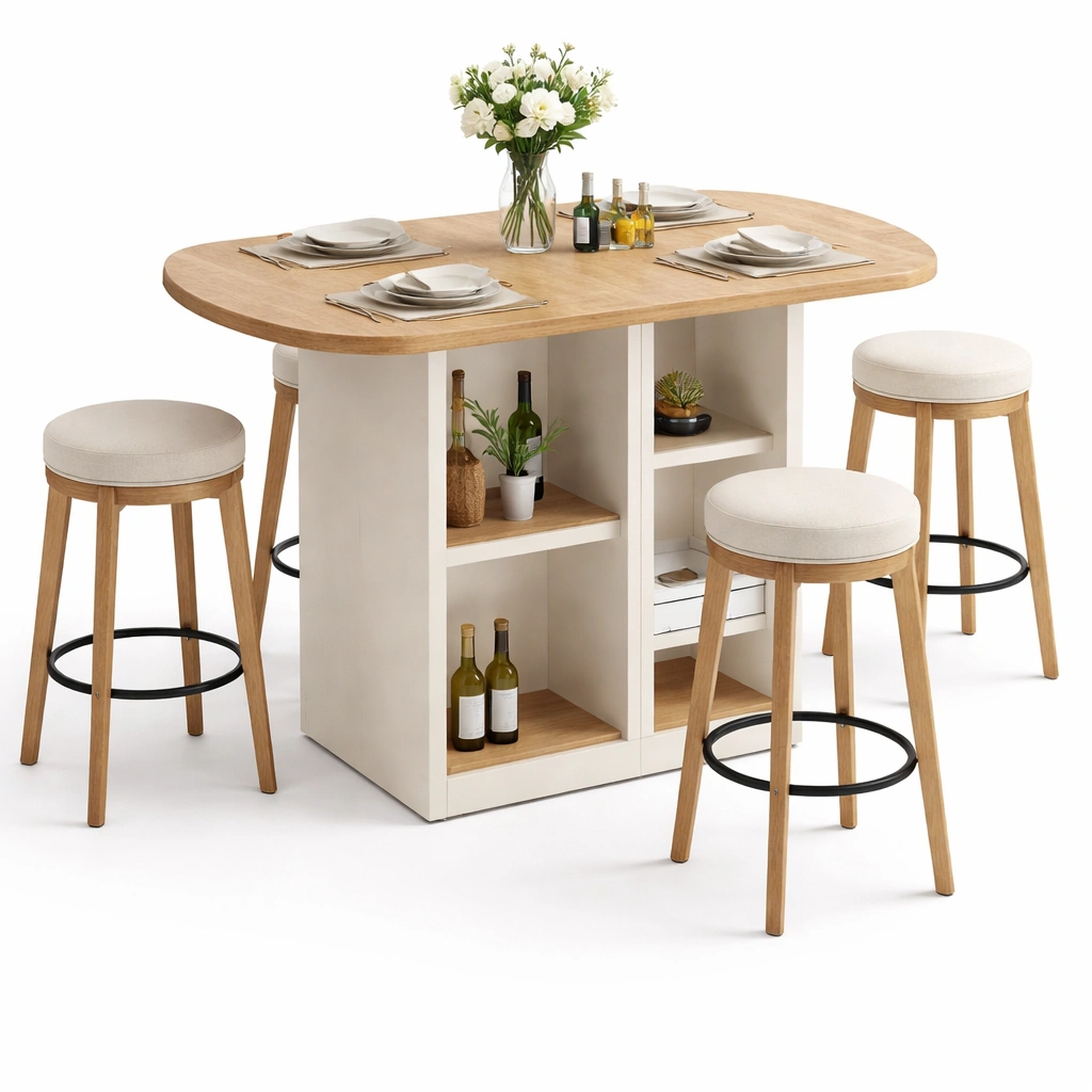 Multifunktionaler Bartisch Natur Holz-arvinoz