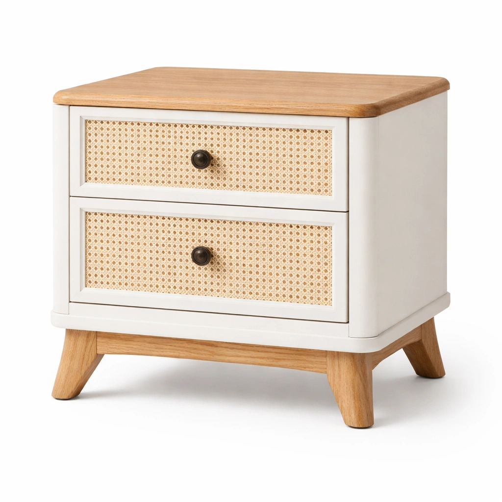 Nachttisch Natur Weiss Skandinavisch-arvinoz