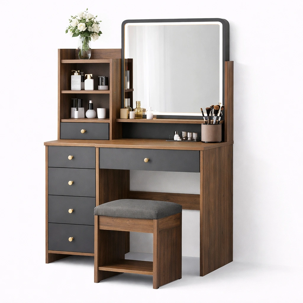 Schminktisch Dunkelbraun Modern-arvinoz
