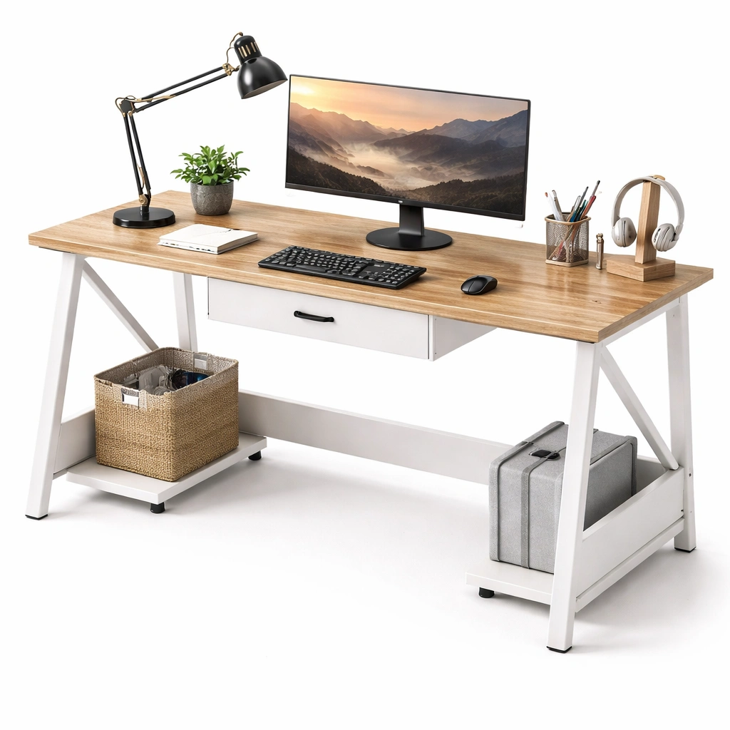 Schreibtisch Holz Weiss Minimal-arvinoz