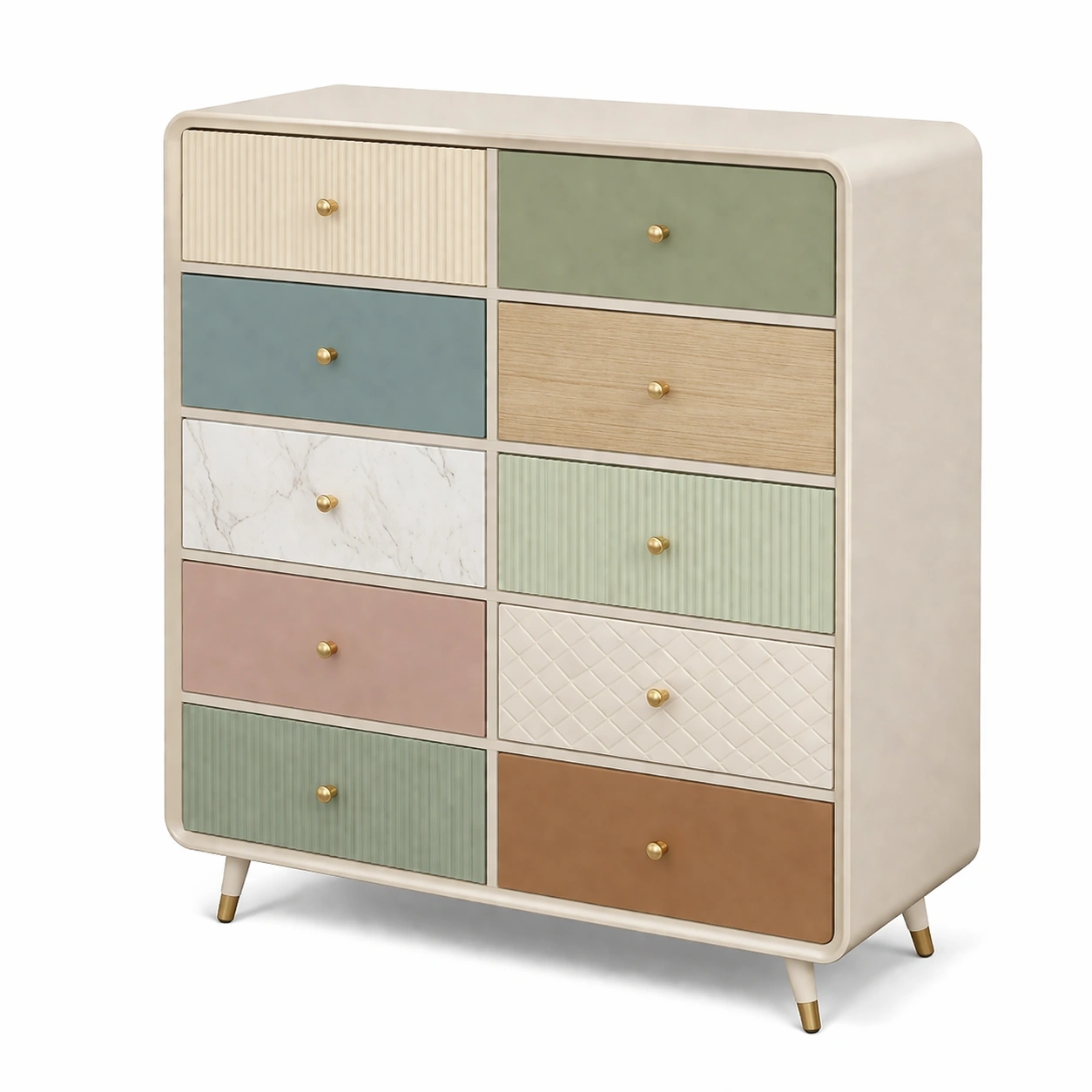 Kommode bunt modern design mit mehreren schubladen-selvariox