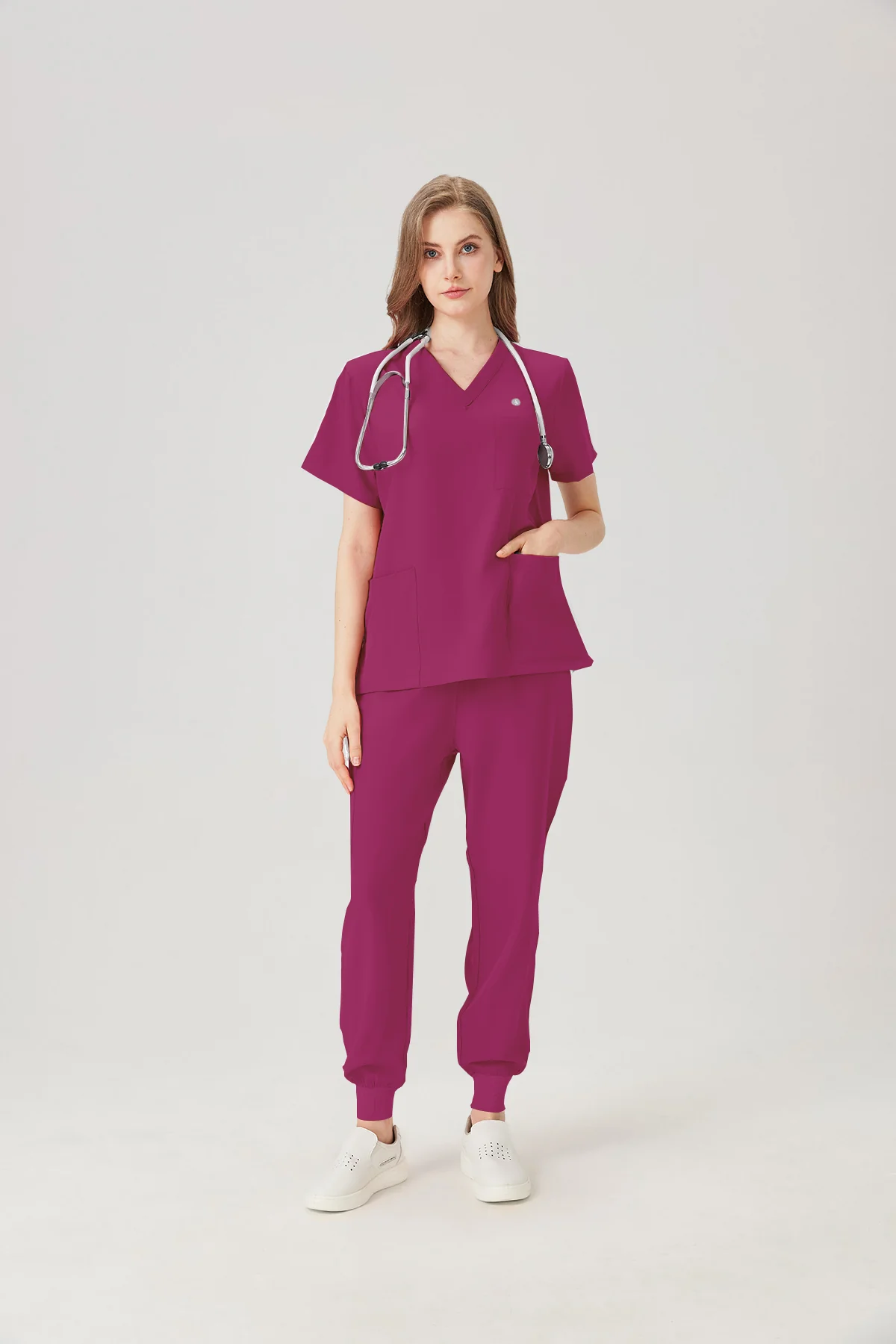 JelriSoFit Classic Uniformes Médicos - Mujer Verde Lima, Suave y elástico