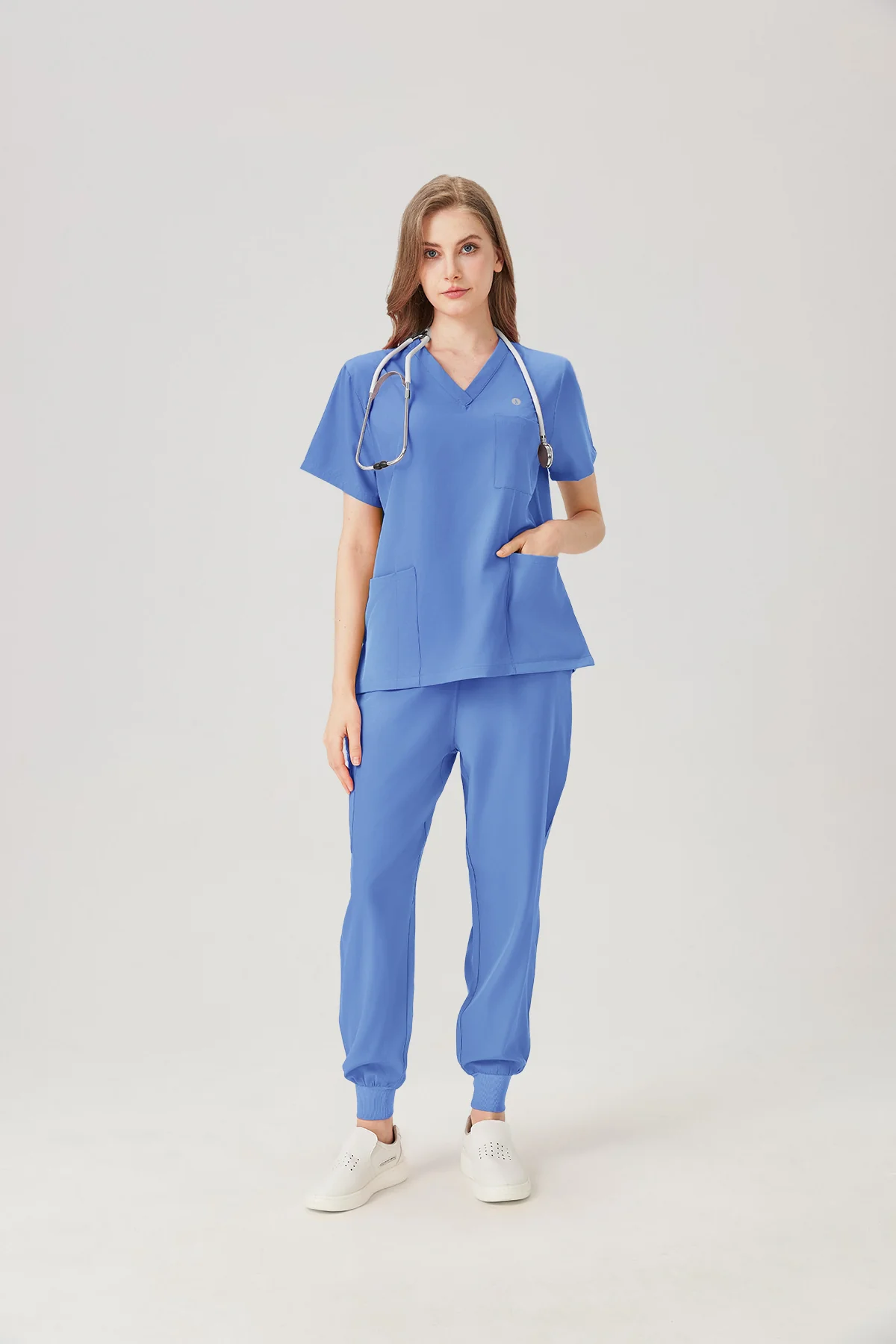 JelriSoFit Classic Uniformes Médicos - Mujer Verde Lima, Suave y elástico