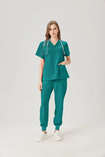 JelriSoFit Classic Uniformes Médicos - Mujer Verde Lima, Suave y elástico