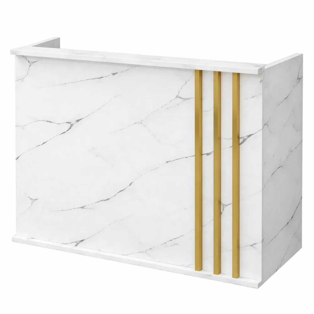 Banco Reception Compatto con Cassetti Chiudibili, Ideale per Saloni e Negozi