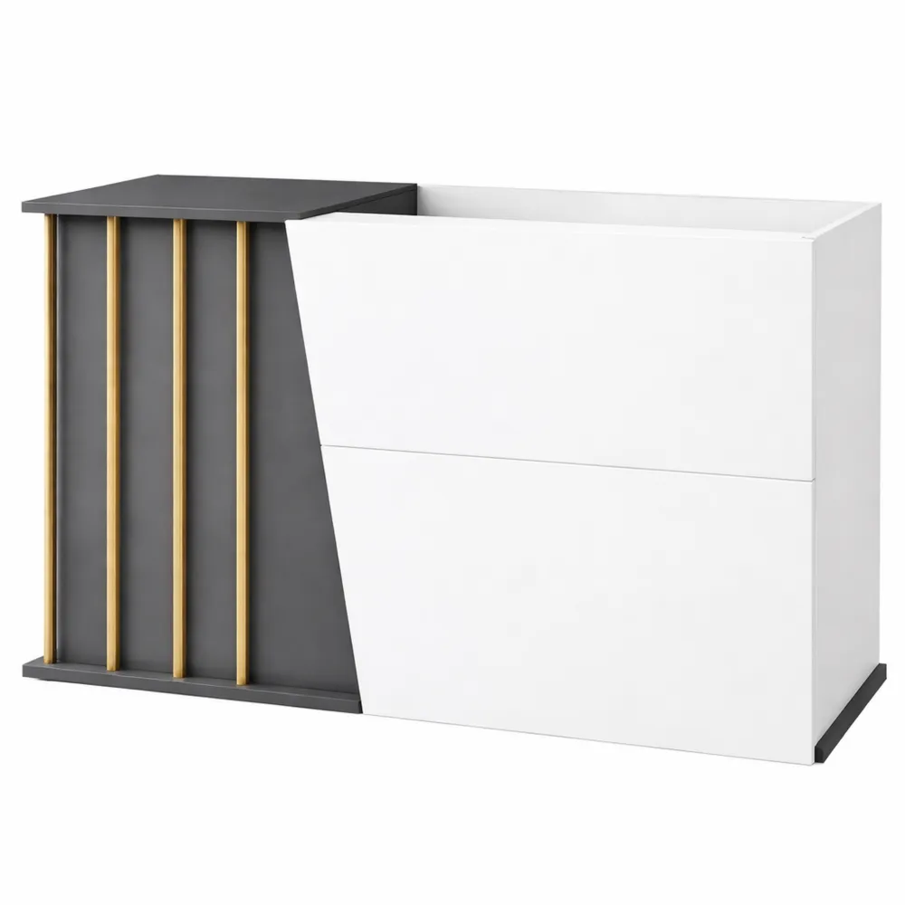 Bancone Reception Moderno con Cassetti Chiudibili