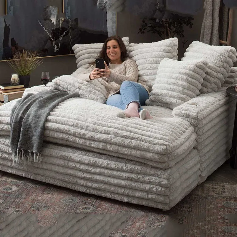 （ Last 49 items）Comfy Upholstered Chaise Lounge Sofa