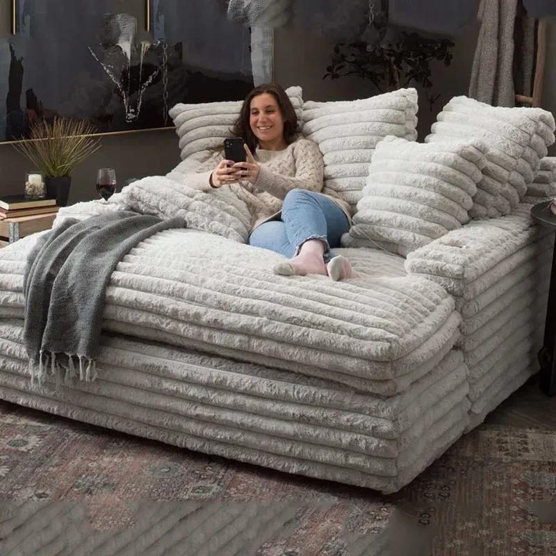 （ Last 49 items）Comfy Upholstered Chaise Lounge Sofa