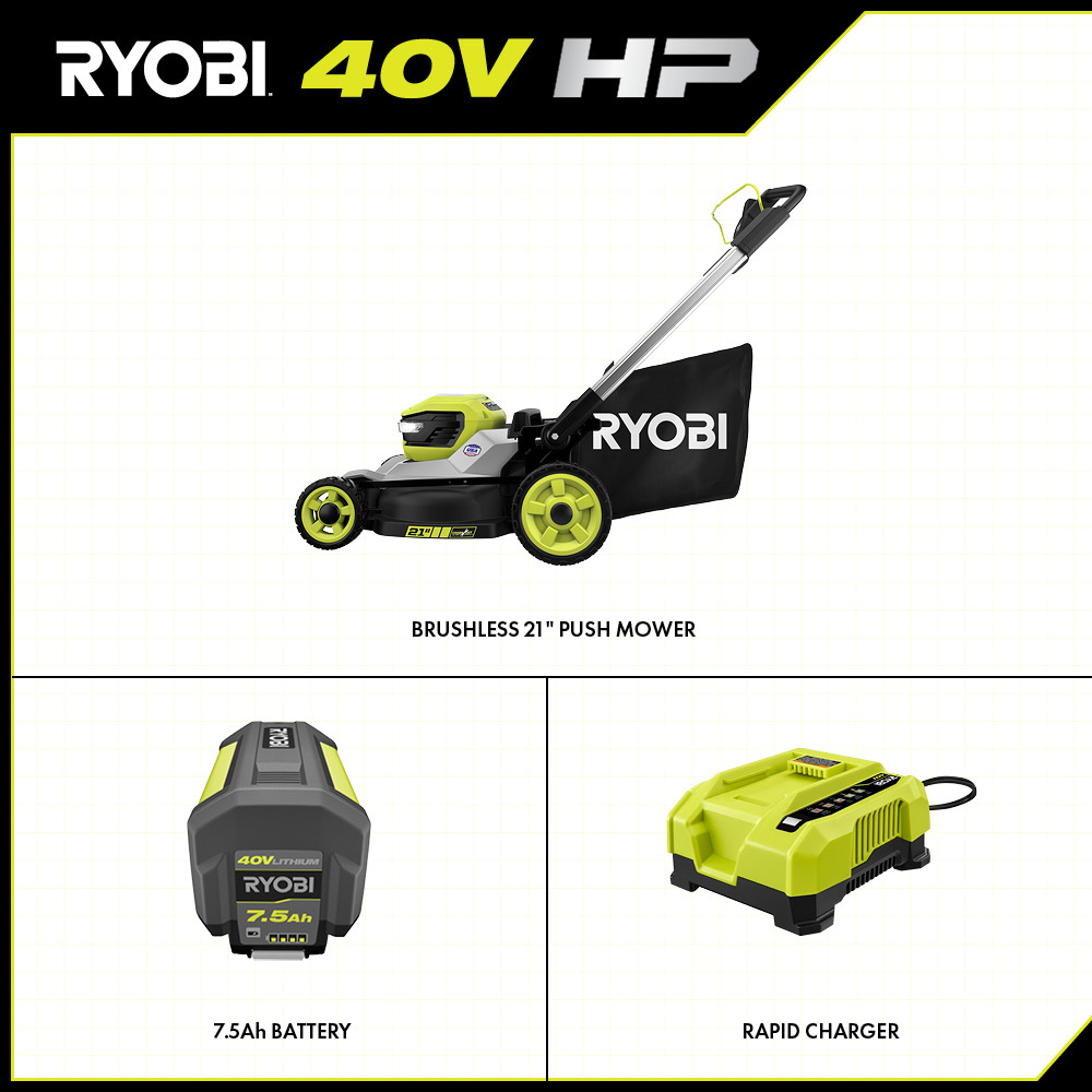 40V HP BRUSHLESS 21" MULTI-BLADE PUSH MOWER KIT