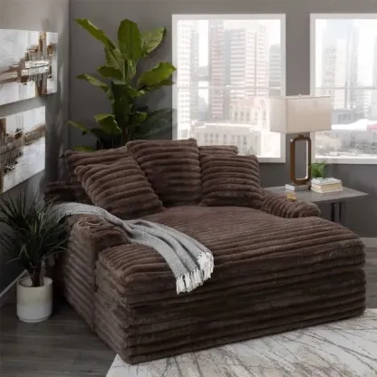 （ Last 49 items）Comfy Upholstered Chaise Lounge Sofa
