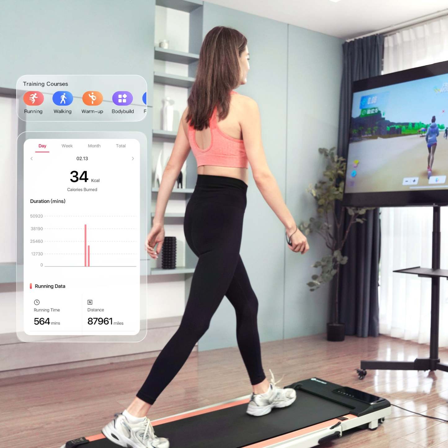 DeerRun A5 Pro Smart 2 in 1 Folding Treadmill 