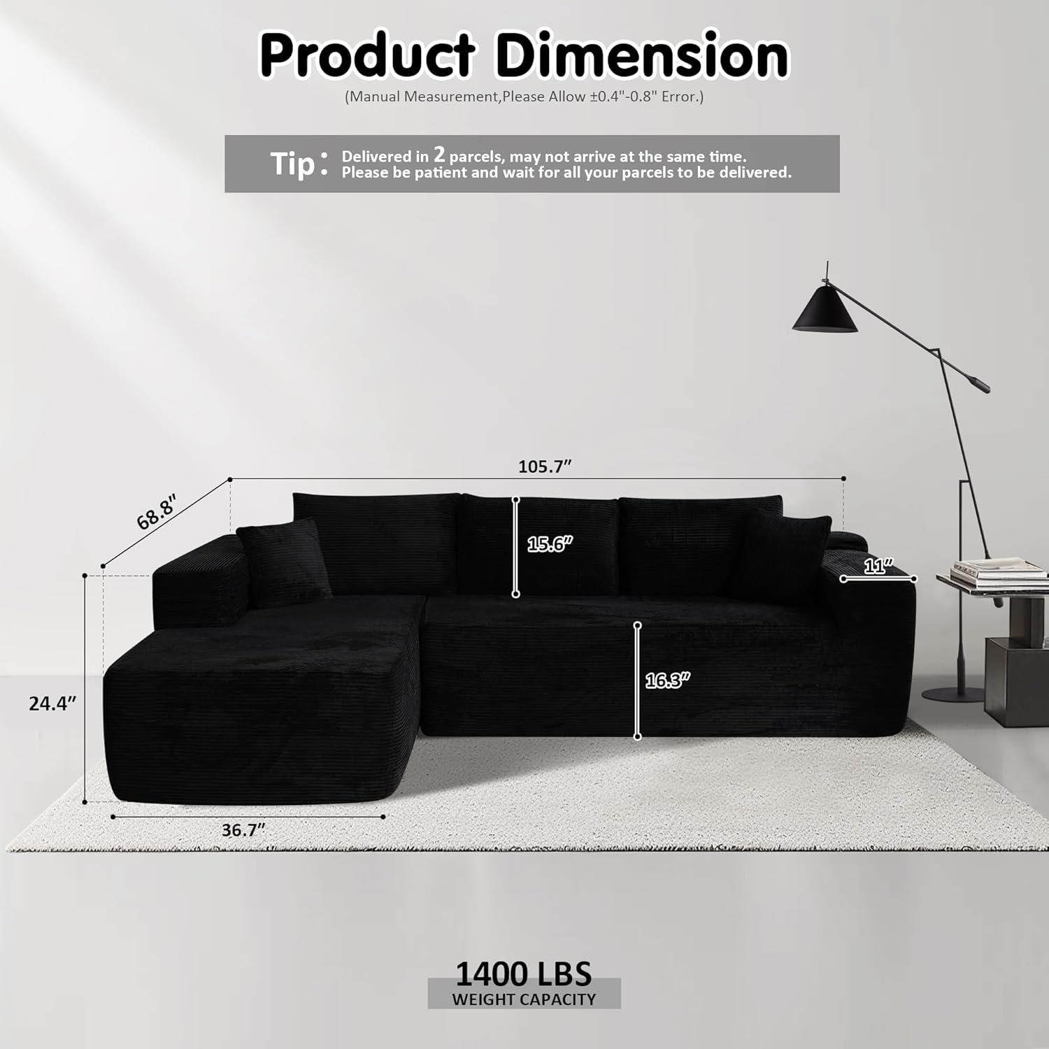 💥Last Day $39! 🔥Ovios Modular Cloud Sectional Sofa