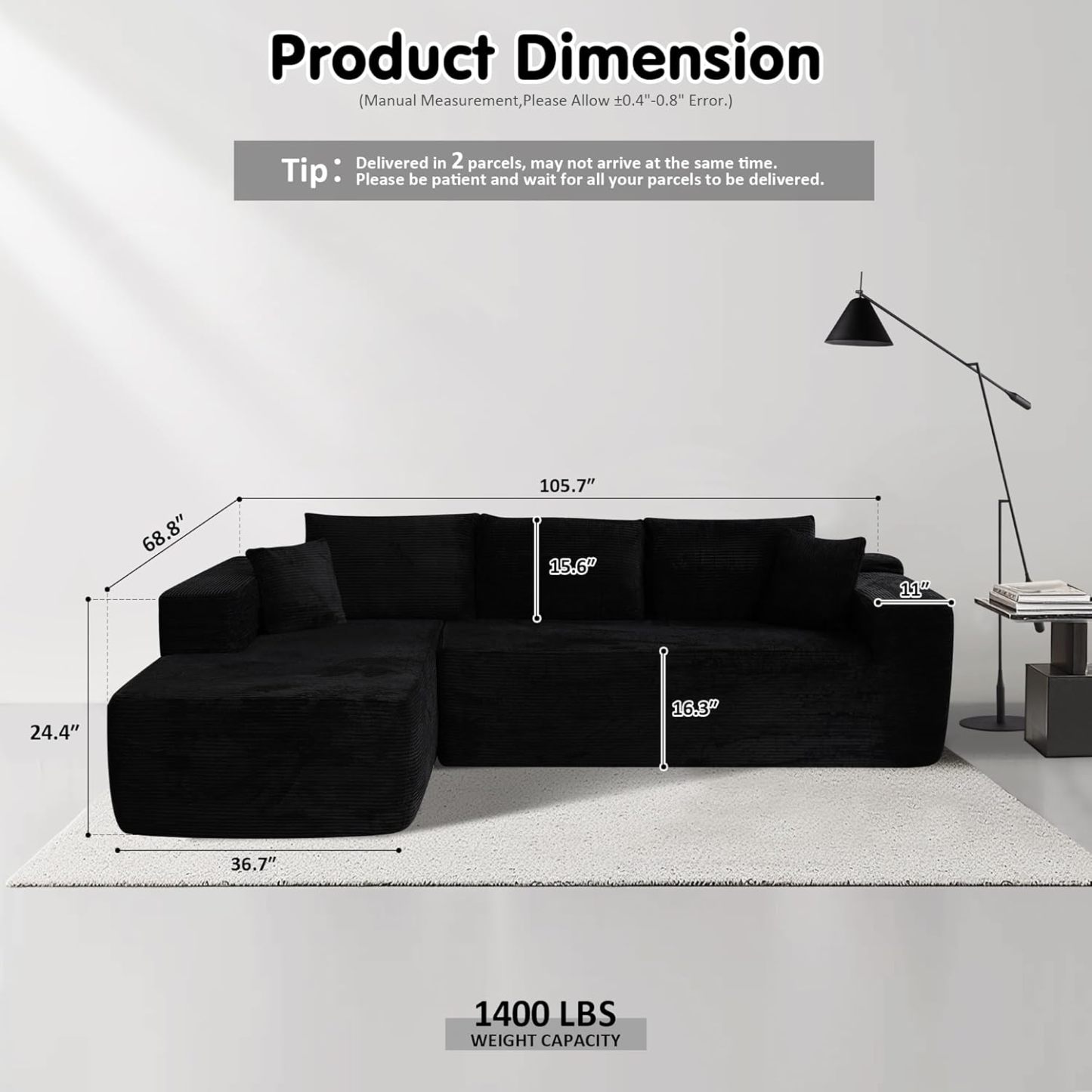 💥Last Day $39! 🔥Ovios Modular Cloud Sectional Sofa