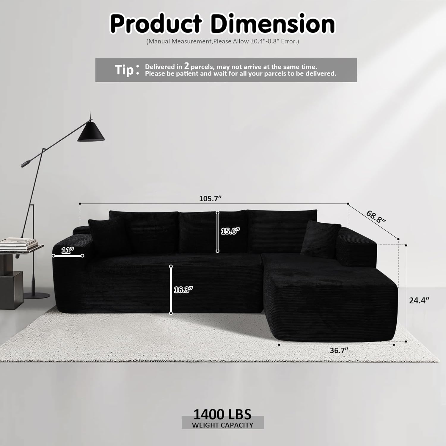💥Last Day $39! 🔥Ovios Modular Cloud Sectional Sofa