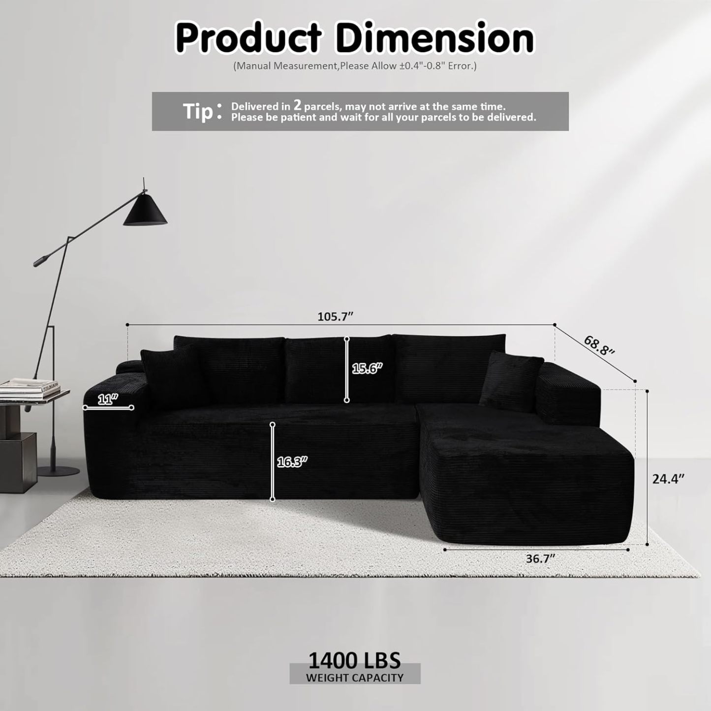💥Last Day $39! 🔥Ovios Modular Cloud Sectional Sofa
