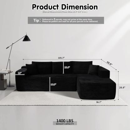 💥Last Day $39! 🔥Ovios Modular Cloud Sectional Sofa