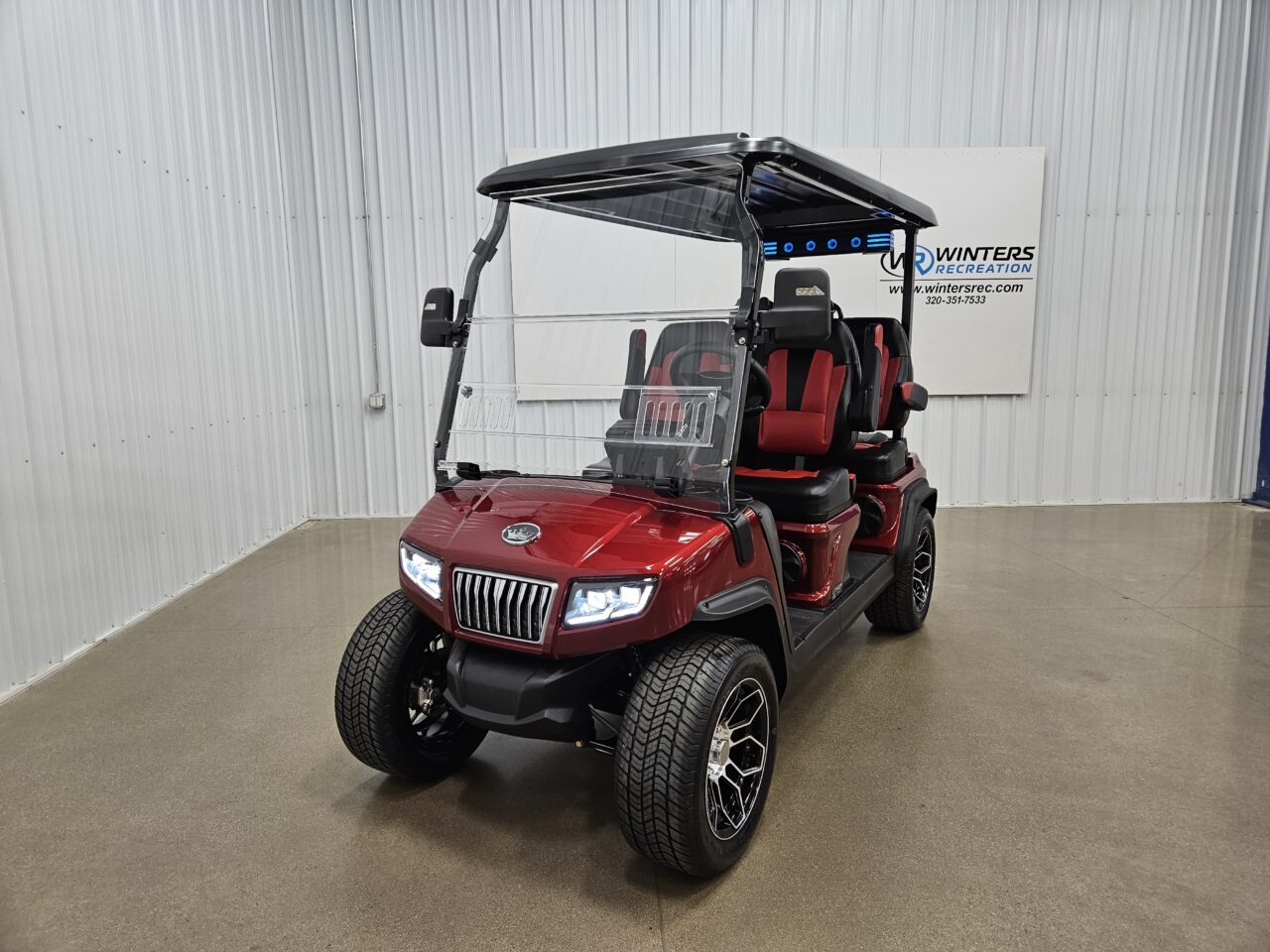 2025 Evolution D5 Ranger Lithium Ion Golf Cart, Flamenco Red