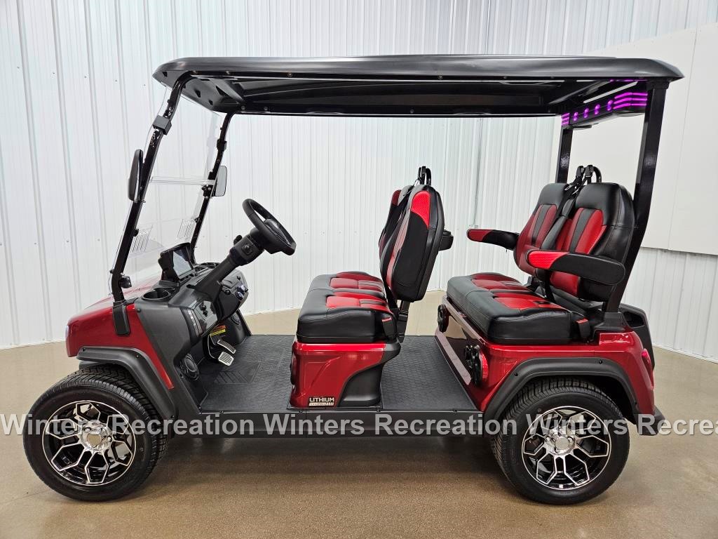 2025 Evolution D5 Ranger Lithium Ion Golf Cart, Flamenco Red