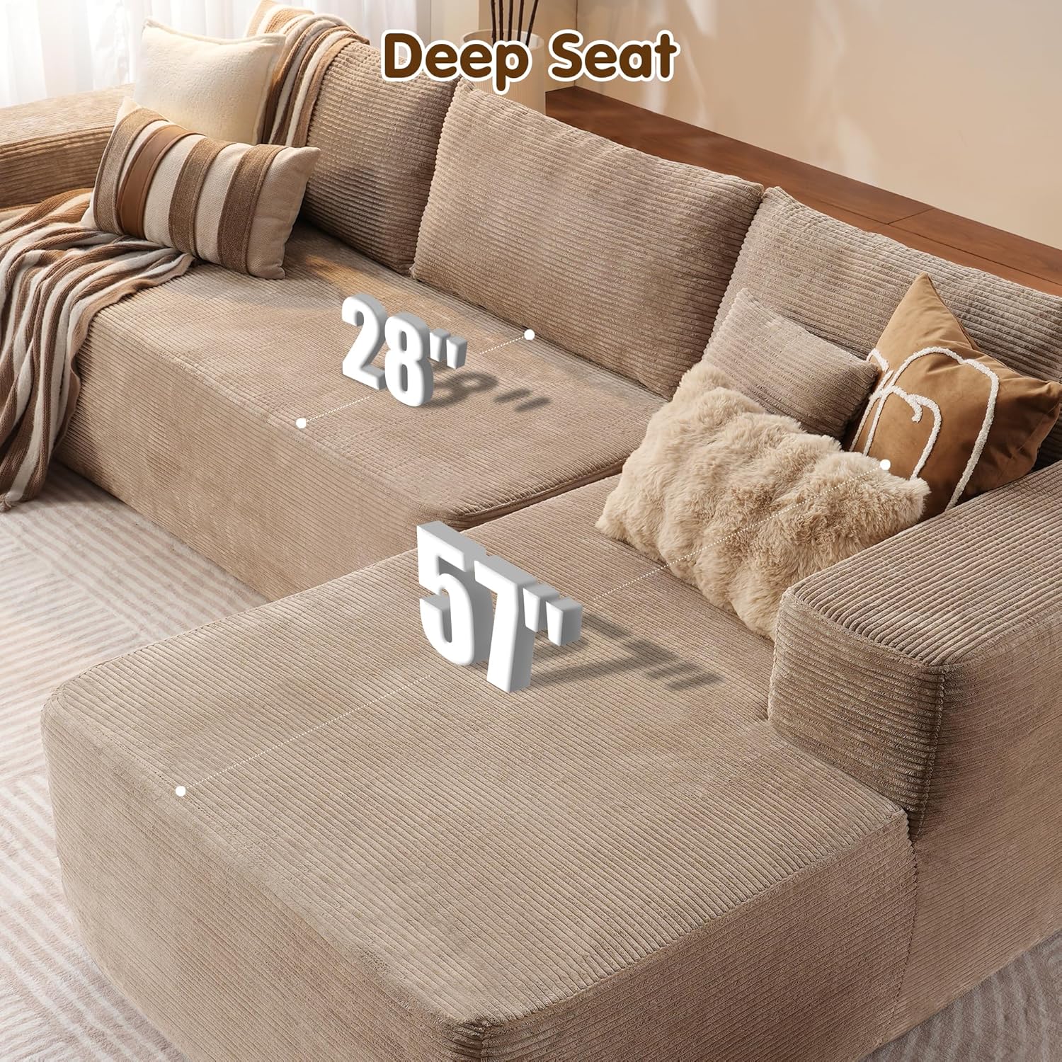 💥Last Day $39! 🔥Ovios Modular Cloud Sectional Sofa