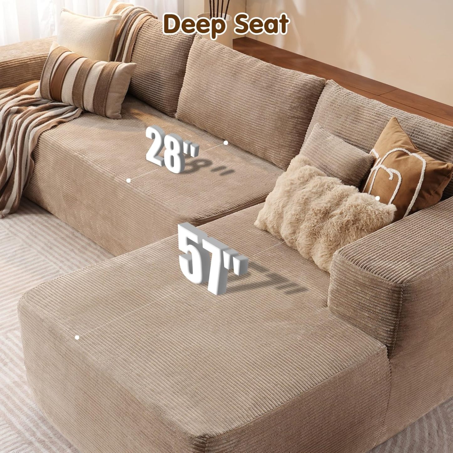 💥Last Day $39! 🔥Ovios Modular Cloud Sectional Sofa