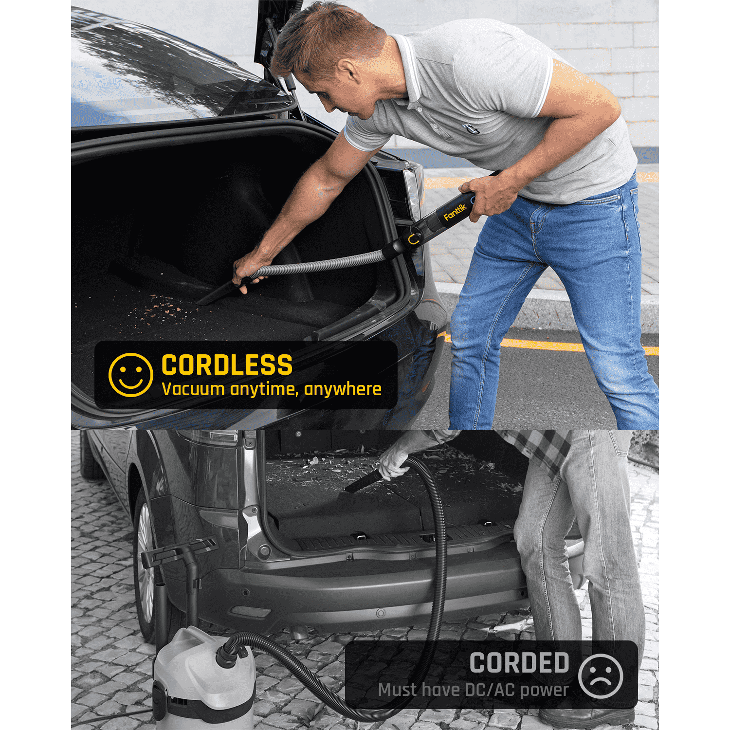 Fanttik Slim V8 Cordless Car Vacuum