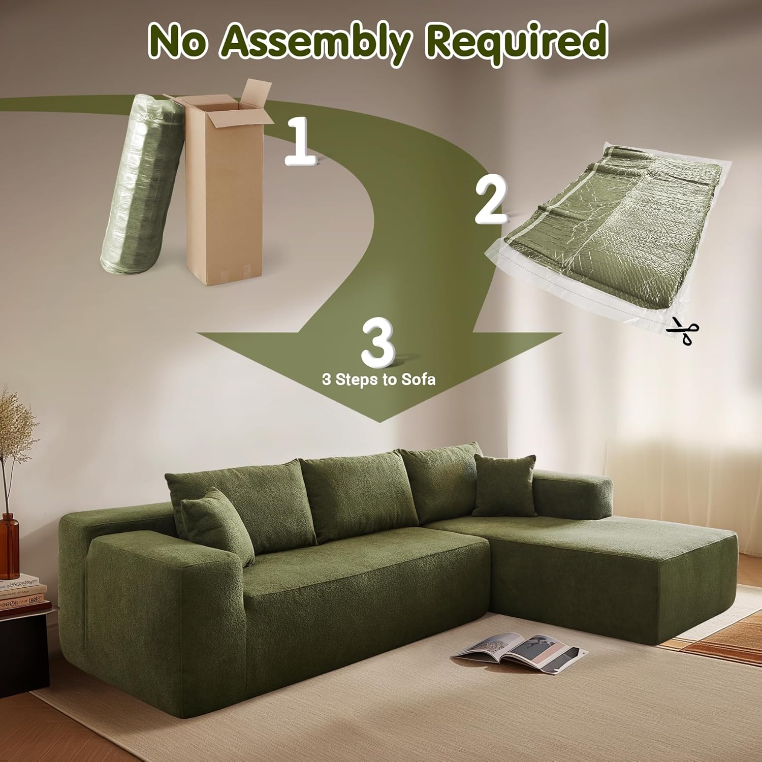 💥Last Day $39! 🔥Ovios Modular Cloud Sectional Sofa