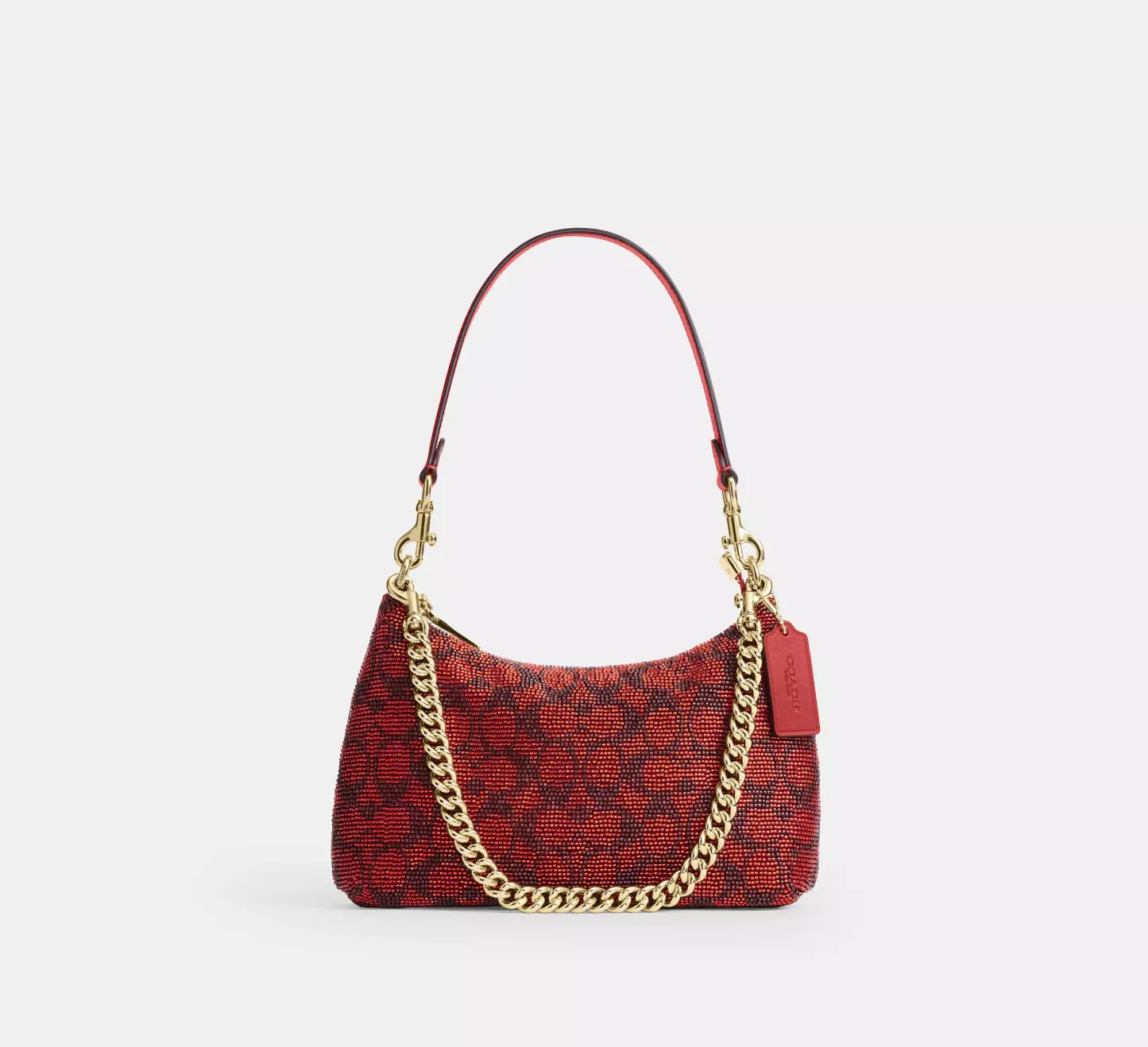 Teri Shoulder Bag In Signature Beaded Satin