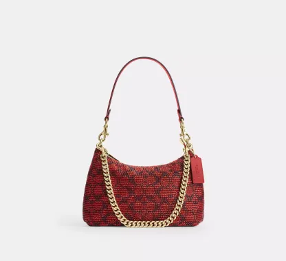 Teri Shoulder Bag In Signature Beaded Satin