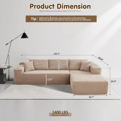 💥Last Day $39! 🔥Ovios Modular Cloud Sectional Sofa