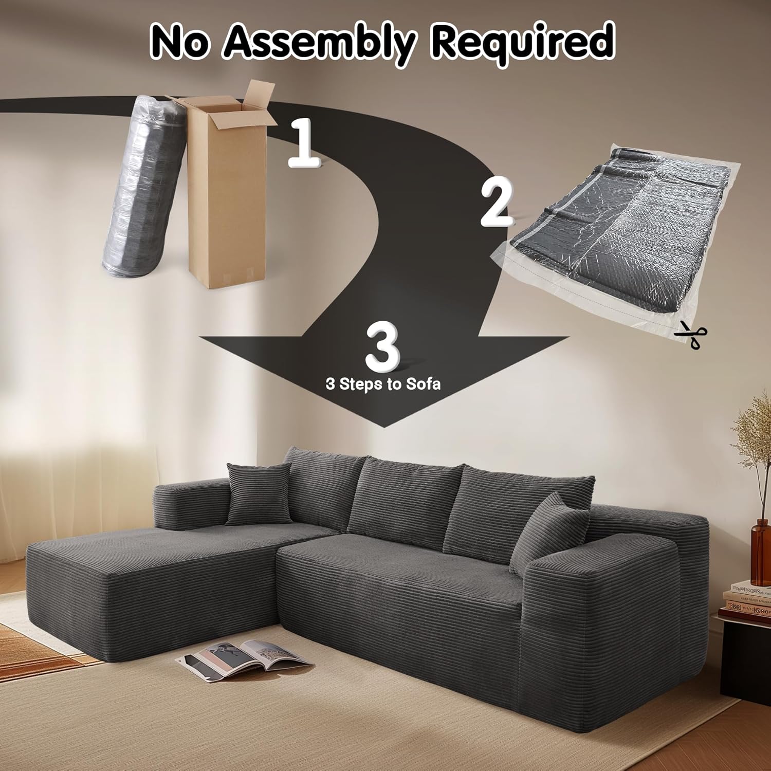 💥Last Day $39! 🔥Ovios Modular Cloud Sectional Sofa