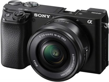 Alpha A6100 Mirrorless Camera with 16-50mm Zoom Lens, Black (ILCE6100L/B)