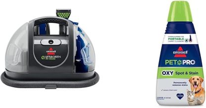 BISSELL Little Green Multi-Purpose Portable Carpet and Upholstery Cleaner, Car and Auto Detailer, with Exclusive Specialty Tools, Green, 1400B