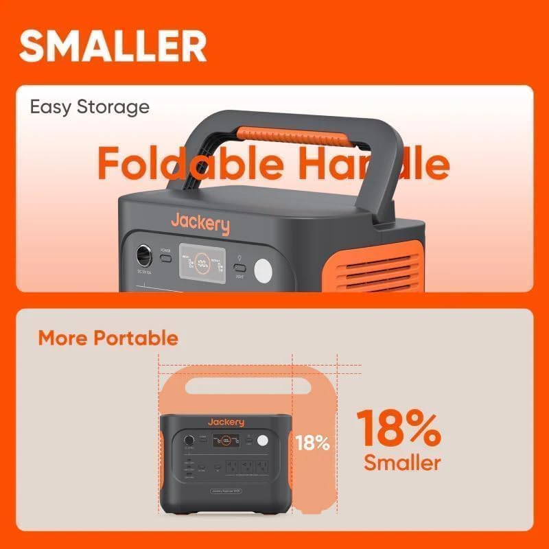 Jackery Explorer 1000 v2 Portable Power Station,1070Wh LiFePO4 Battery,1500W AC/100W USB-C Output, 1 Hr Fast Charge, Solar Generator for Camping,Emergency, RV, Off-Grid Living(Solar Panel Optional)