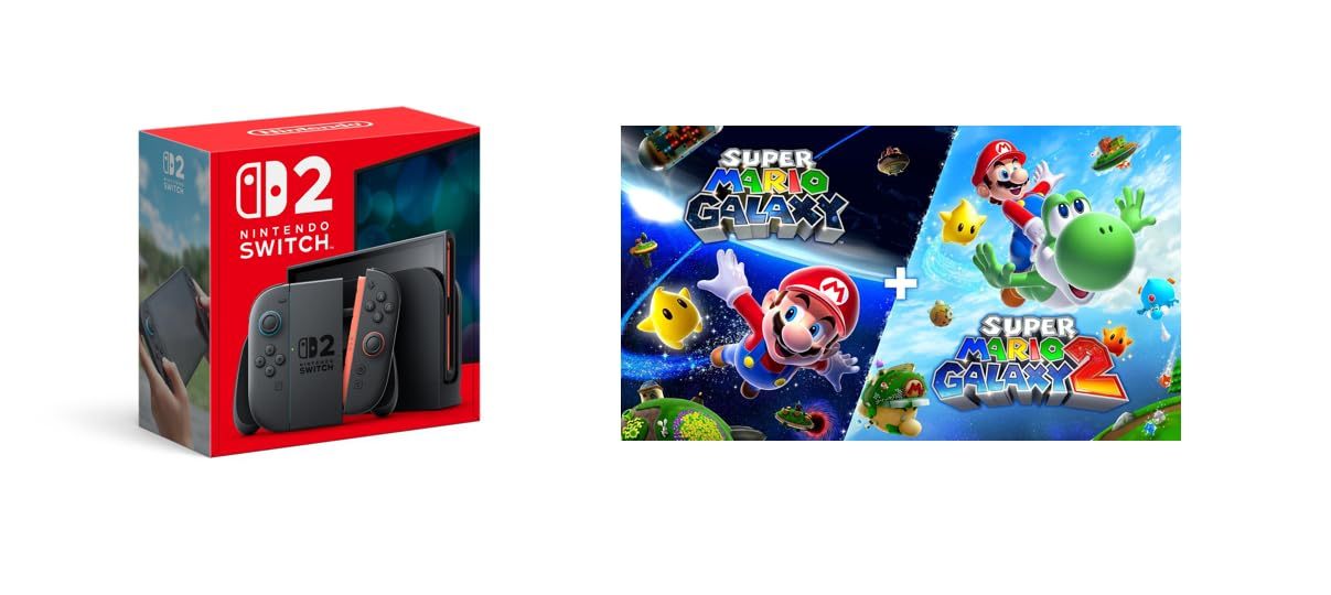 Switch 2 System with Super Mario Galaxy + Super Mario Galaxy 2 Bundle
