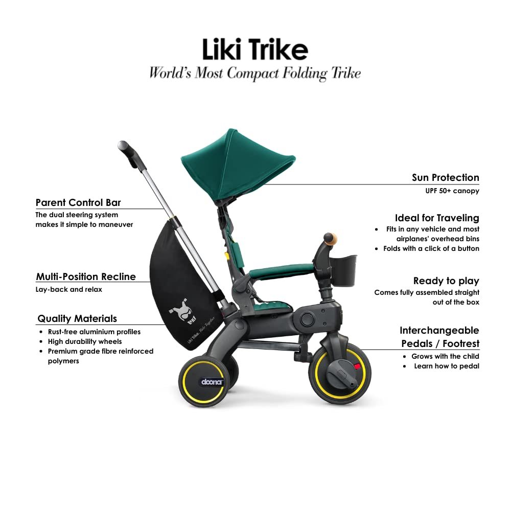 🛴Premium Foldable Trike for Toddlers, Toddler Tricycle Stroller