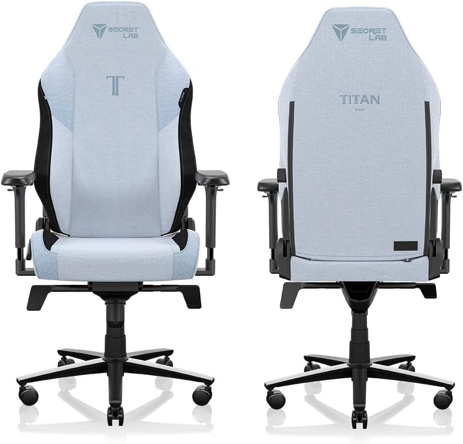 Secretlab Titan Evo Cookies & Cream Gaming Chair - Reclining, Ergonomic & Heavy Duty Computer Chair with 4D Armrests, Magnetic Head Pillow & Lumbar Support - Big and Tall 395 lbs - Gray - Fabric