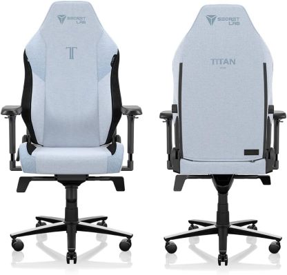 Secretlab Titan Evo Cookies & Cream Gaming Chair - Reclining, Ergonomic & Heavy Duty Computer Chair with 4D Armrests, Magnetic Head Pillow & Lumbar Support - Big and Tall 395 lbs - Gray - Fabric
